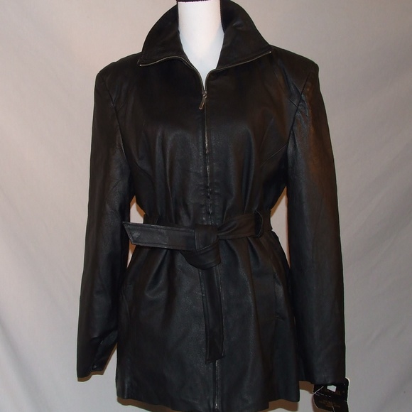 Oscar Piel Women's 3/4 Leather Coat Size XL - Picture 5 of 5
